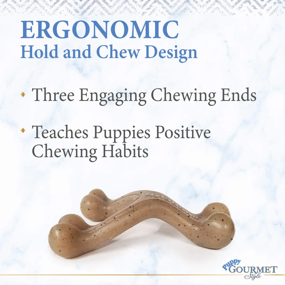 20% OFF: Nylabone Peanut Butter Flavour Gourmet Style Strong Wishbone Puppy Chew Toy