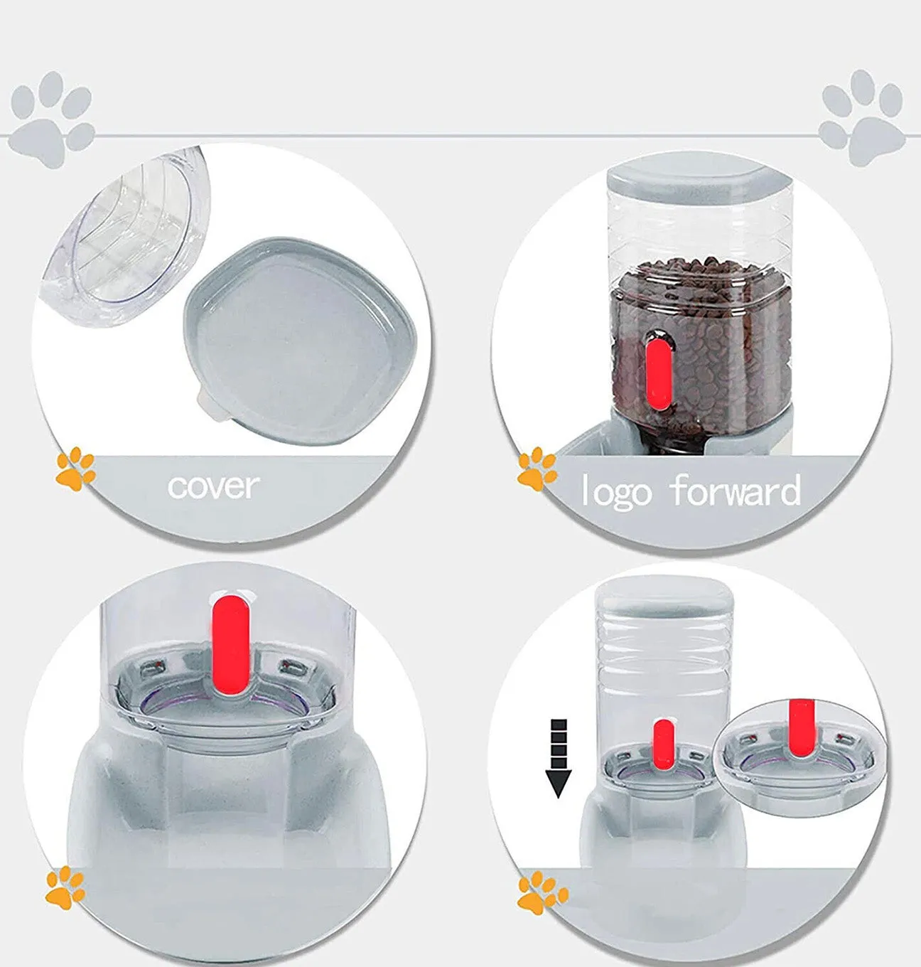 3.8L Pet Automatic Feeding Bowls Pet Food Feeder