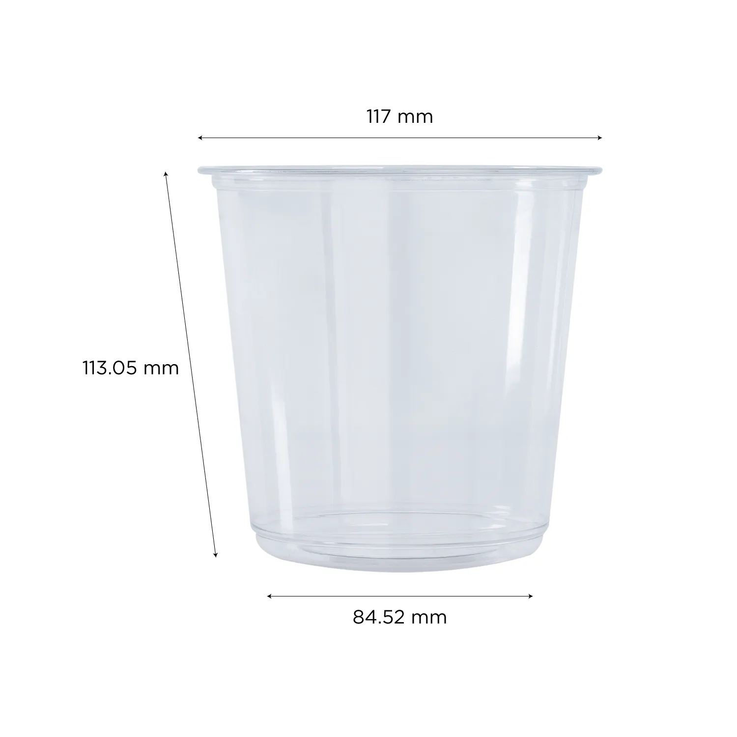[500 ct] 24 oz Deli Containers | PET | 117 mm