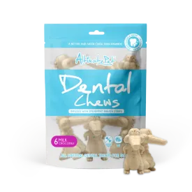 Altimate Pet Dog Dental Chews Infused with Spearmint Breath Strips - Milk Crocodile 6pcs
