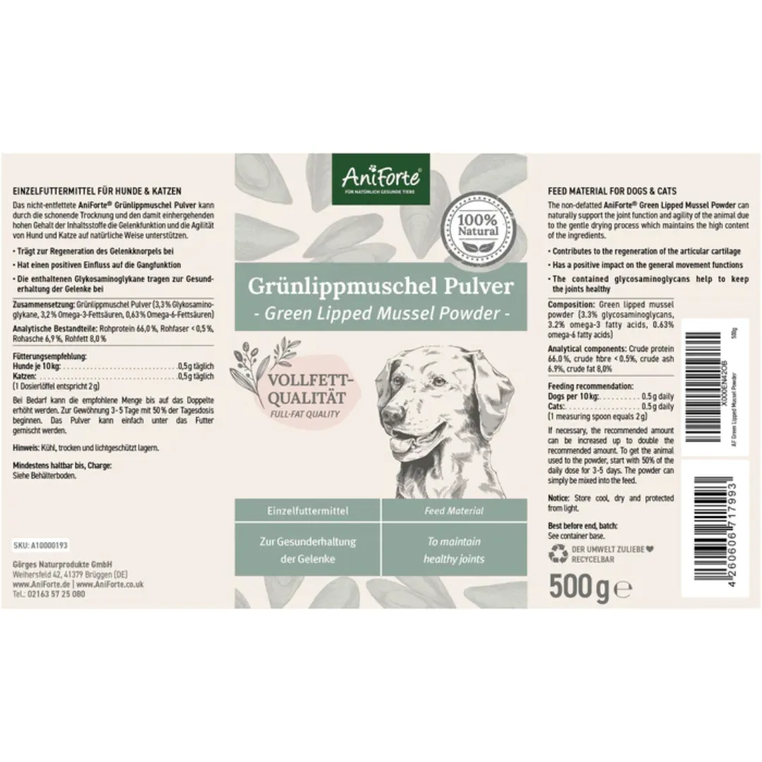 AniForte Green Lipped Mussel Powder