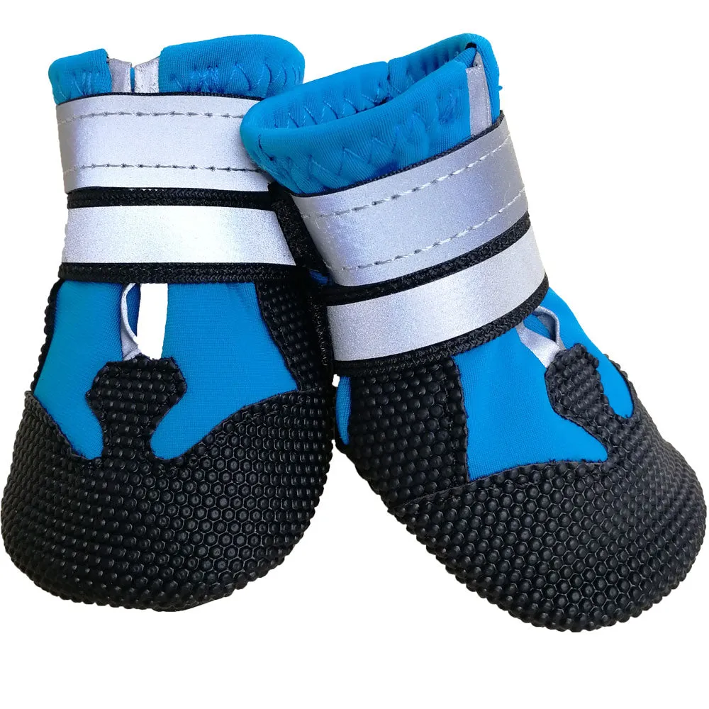 AquaGrip Frenchie Waterproof Shoes Stay Dry and Secure with Reflective Straps and Non-slip Sole