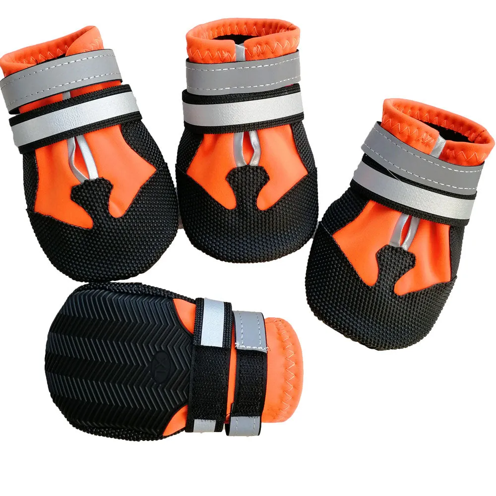 AquaGrip Frenchie Waterproof Shoes Stay Dry and Secure with Reflective Straps and Non-slip Sole