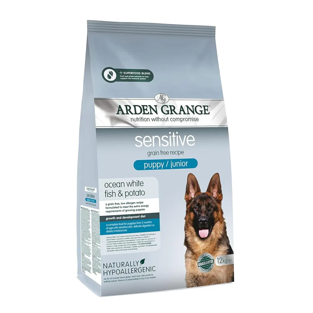Arden Grange Sensitive Puppy/Junior Dog Dry Food | Ocean White Fish & Potato