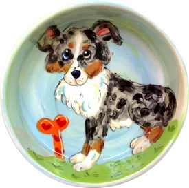 Australian Shepherd Food Bowl