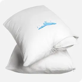 Bare Home Premium Pillow Protectors - Standard Size (2 Pack) - Premium 100% Waterproof & Breathable - Cooling - Vinyl Free Hypoallergenic - 10 Year Warranty (Standard Size, Pack of 2)