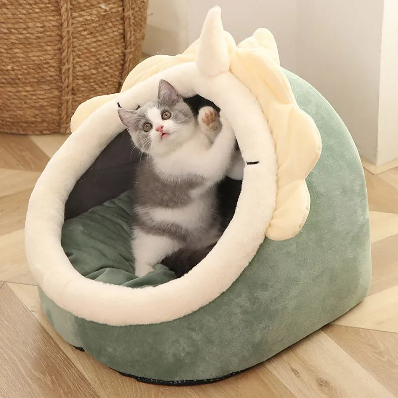 Best Sweet Cat Dog Bed Warm Basket Cozy Kitten Lounger Cave Beds