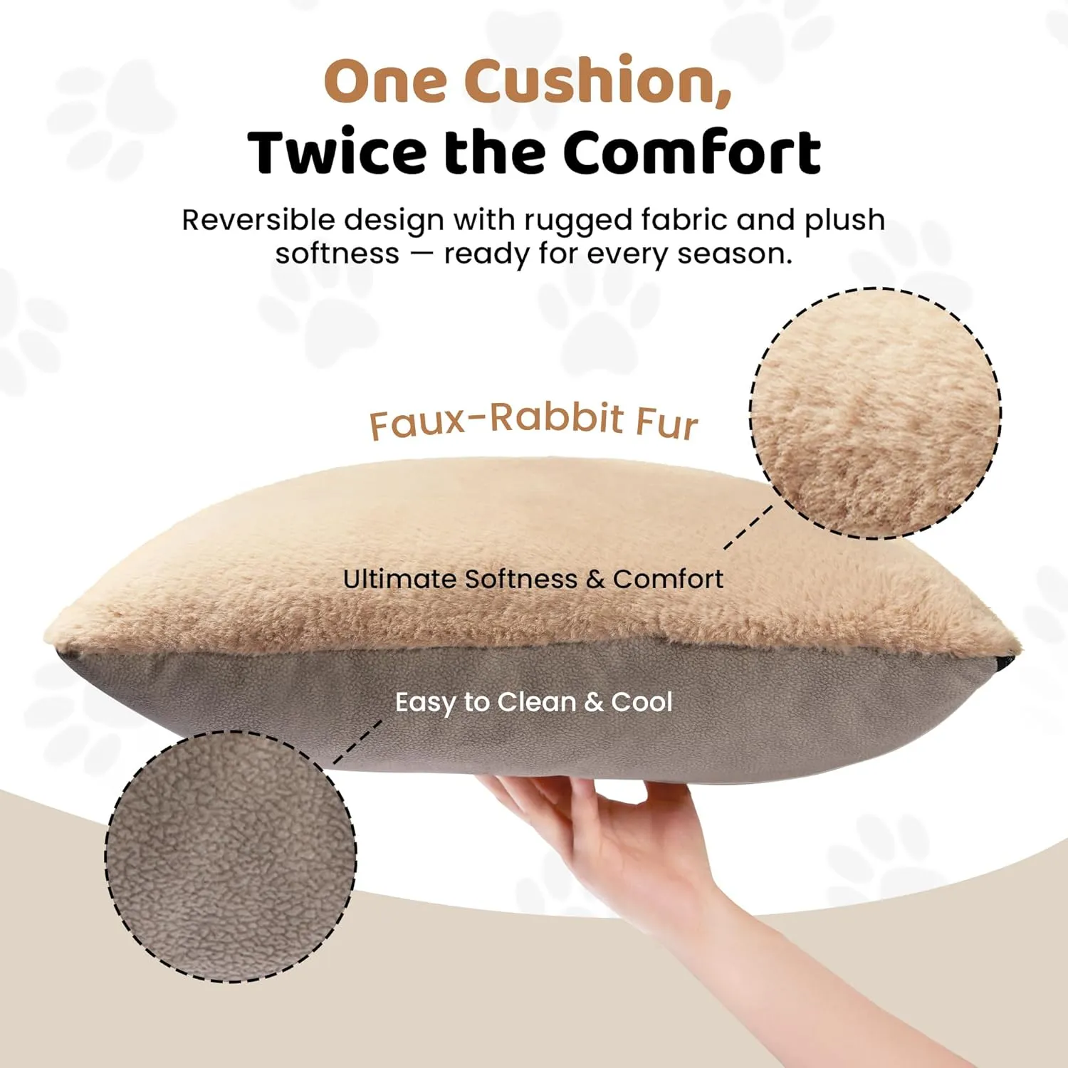 Booster Dog Car Seat for Medium Dogs, Cozy and Secure Pet Travel Carrier Bed for Medium Dogs up to 25lbs, Detachable and Washable Storage Pockets, Clip-On Safety Belt (Khaki, Standard)