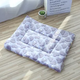 Breathable Cat Bed Square Pet Mat Coral Fleece Bed Comfortable Pet Nest