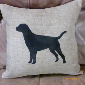 Burlap Lab Pillow Cover, Dog Pillow cover