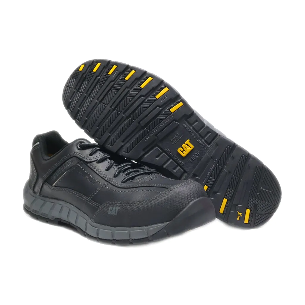 Cat Safety Boots Leather Black Colour For Men