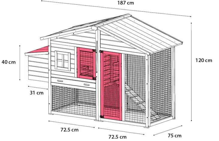 CHICKEN HOUSE VIGO RUSTIC GREY
