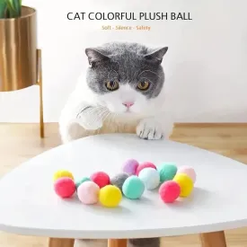 Colorful Cat Pom Pom Balls - Pack of 50/100