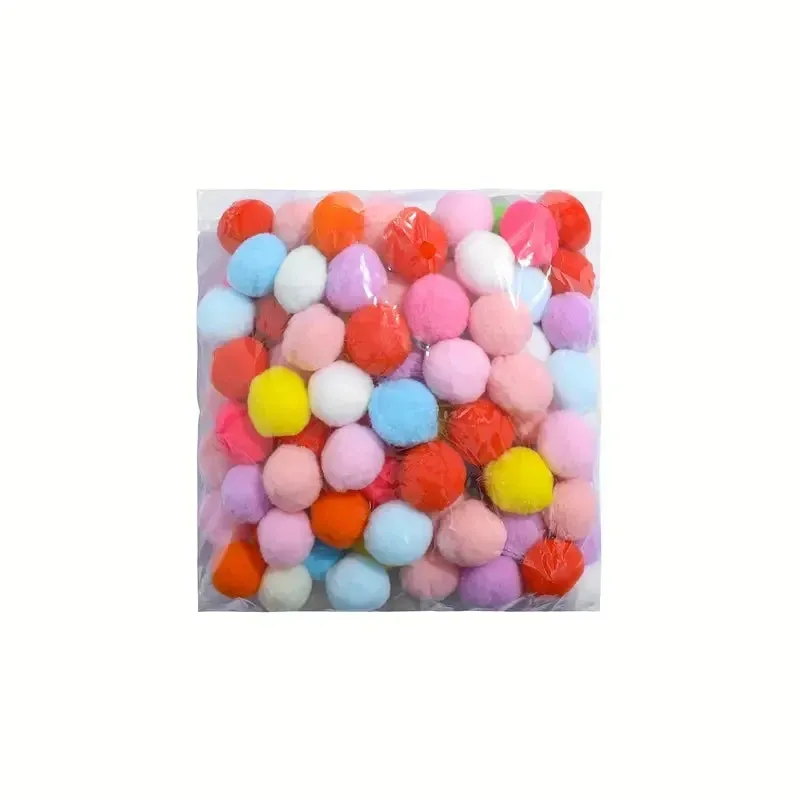 Colorful Cat Pom Pom Balls - Pack of 50/100