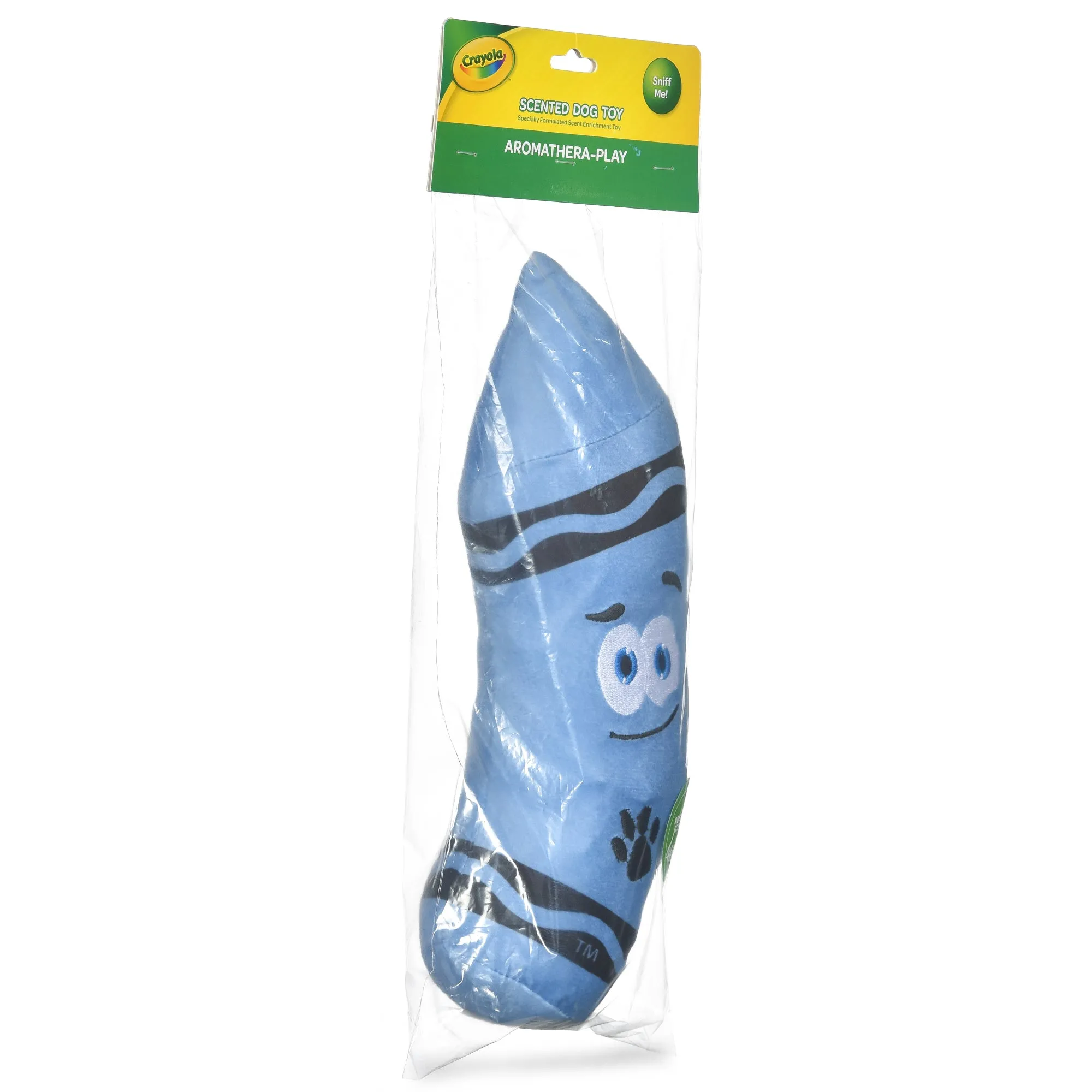 Crayola: 12" Aromatherapy Blue Crayon Plush Squeaker Pet Toy