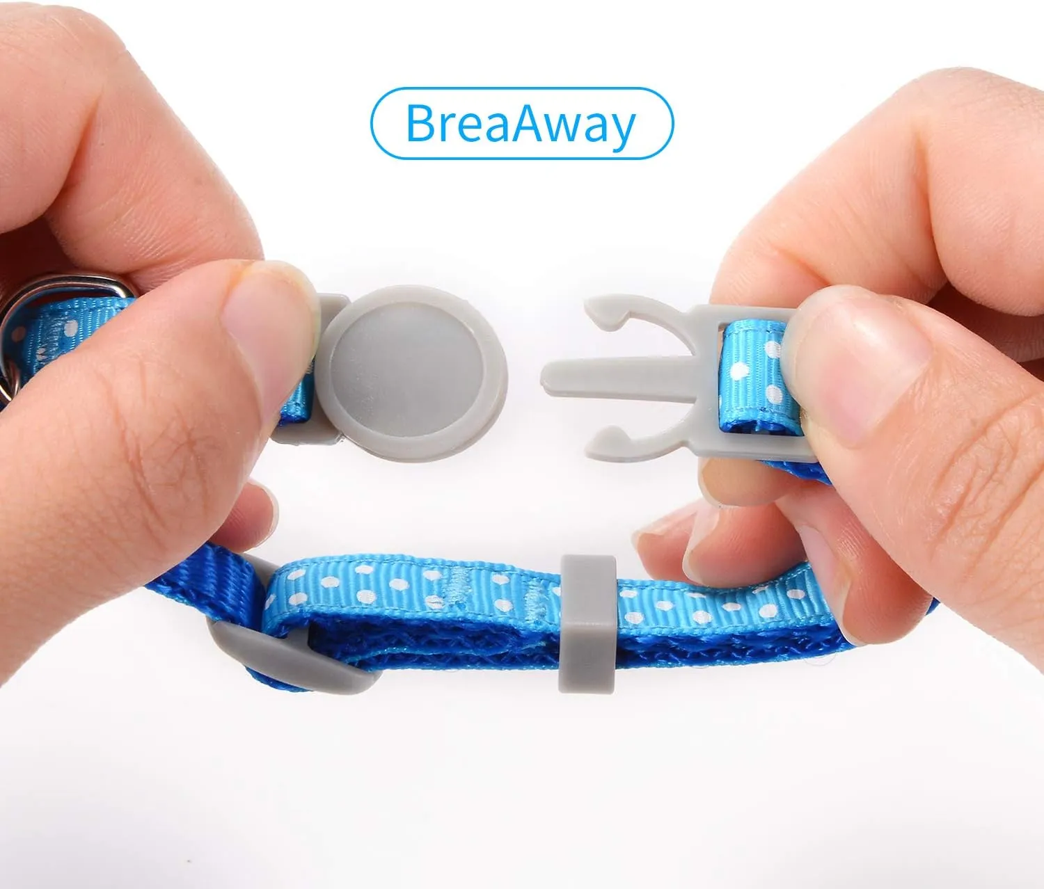Custom Breakaway Cat Collars with Bell - Engraved Stainless Steel No Noise Slide-On Identification Tags On Collar - Up to 3 Lines of Personalized Text (Zebra Print)
