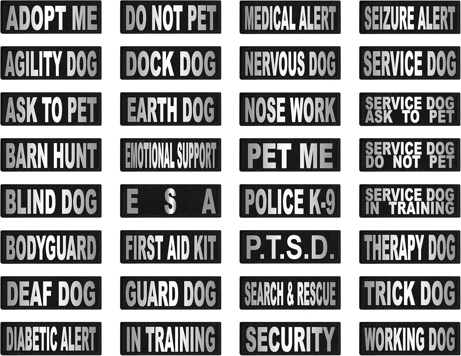 Dogline Medical Alert Removable Patches, Small/Medium