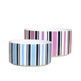 DOGUE Ceramic Candy Stripe Collection Dog Bowl