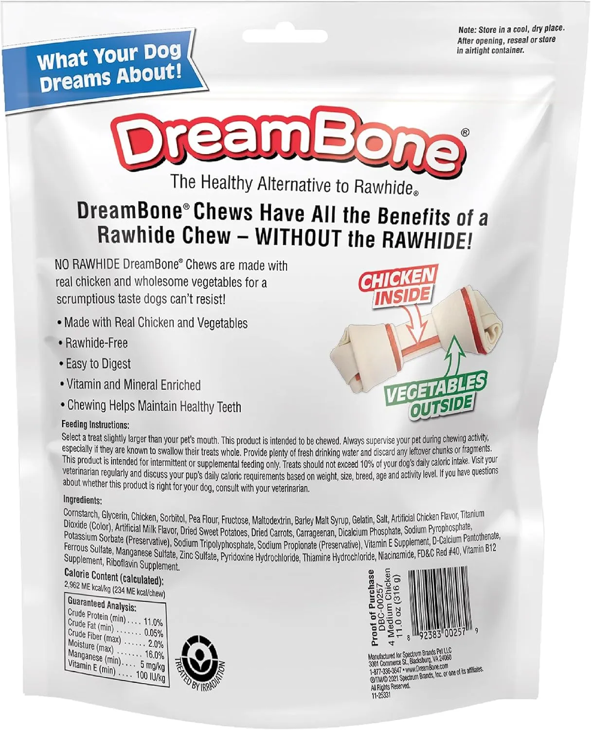 DreamBone Medium and Large Chews, Treat Your Dog to a Chew Made With Real Meat and Vegetables