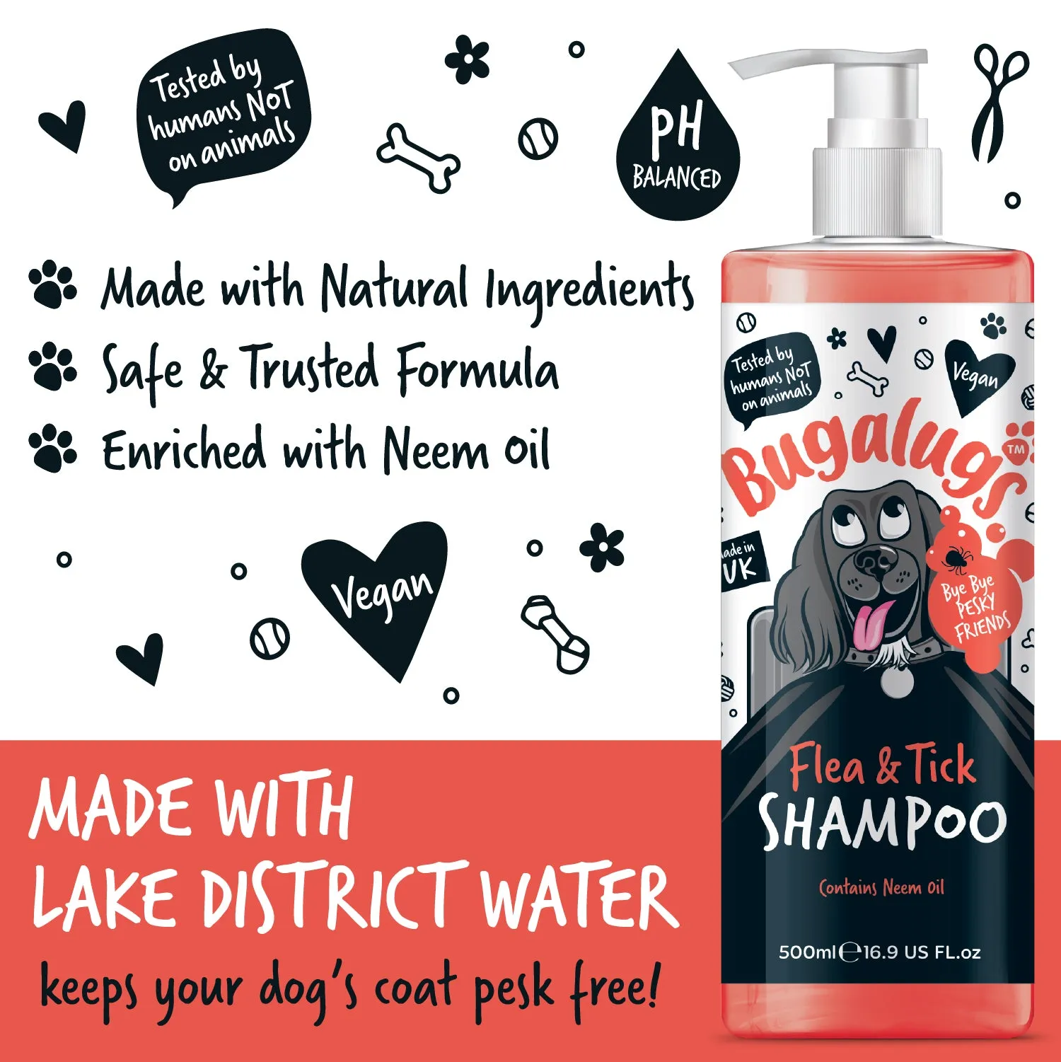 Flea and Tick Dog Shampoo with Neem Oil