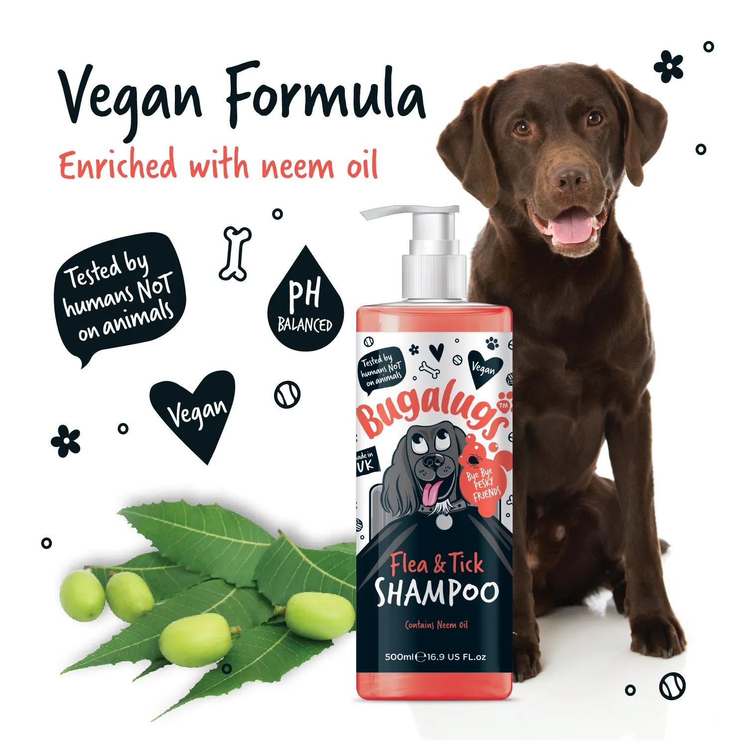 Flea and Tick Dog Shampoo with Neem Oil