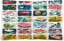 Flower Flat Illustrations Dog Bed Small Dog Beds Outdoor Dog Bed Mat Washable Pet Bed Cat Bed for Sleeping Travel 18" x 24"