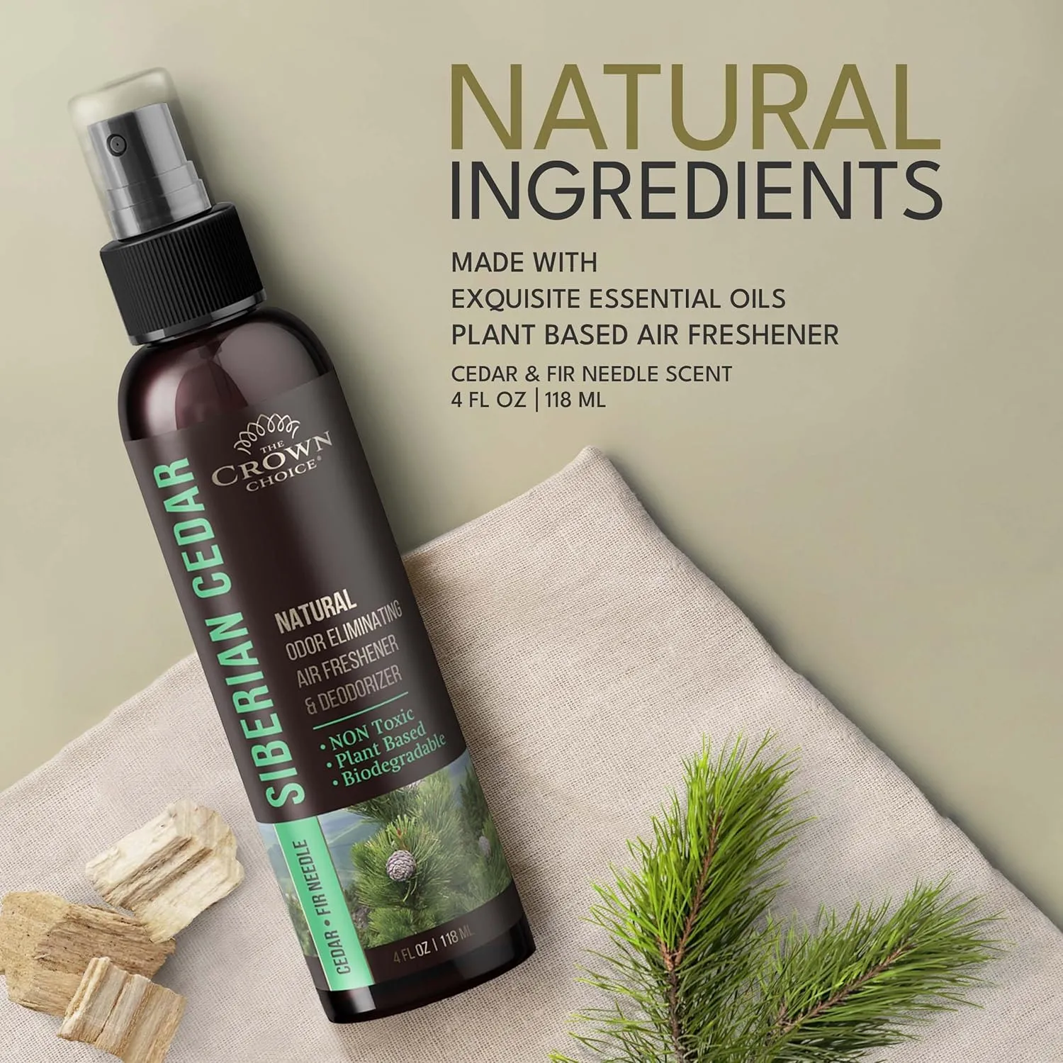 Freshen Up Dad's Day with gift of Natural CedarOil Spray Non Toxic Cedar Essential Air Freshener Spray for Closets, Cedarwood, Rooms,Toilet & LaundrySafe to Use around Children & Pets 2PK-4Oz each