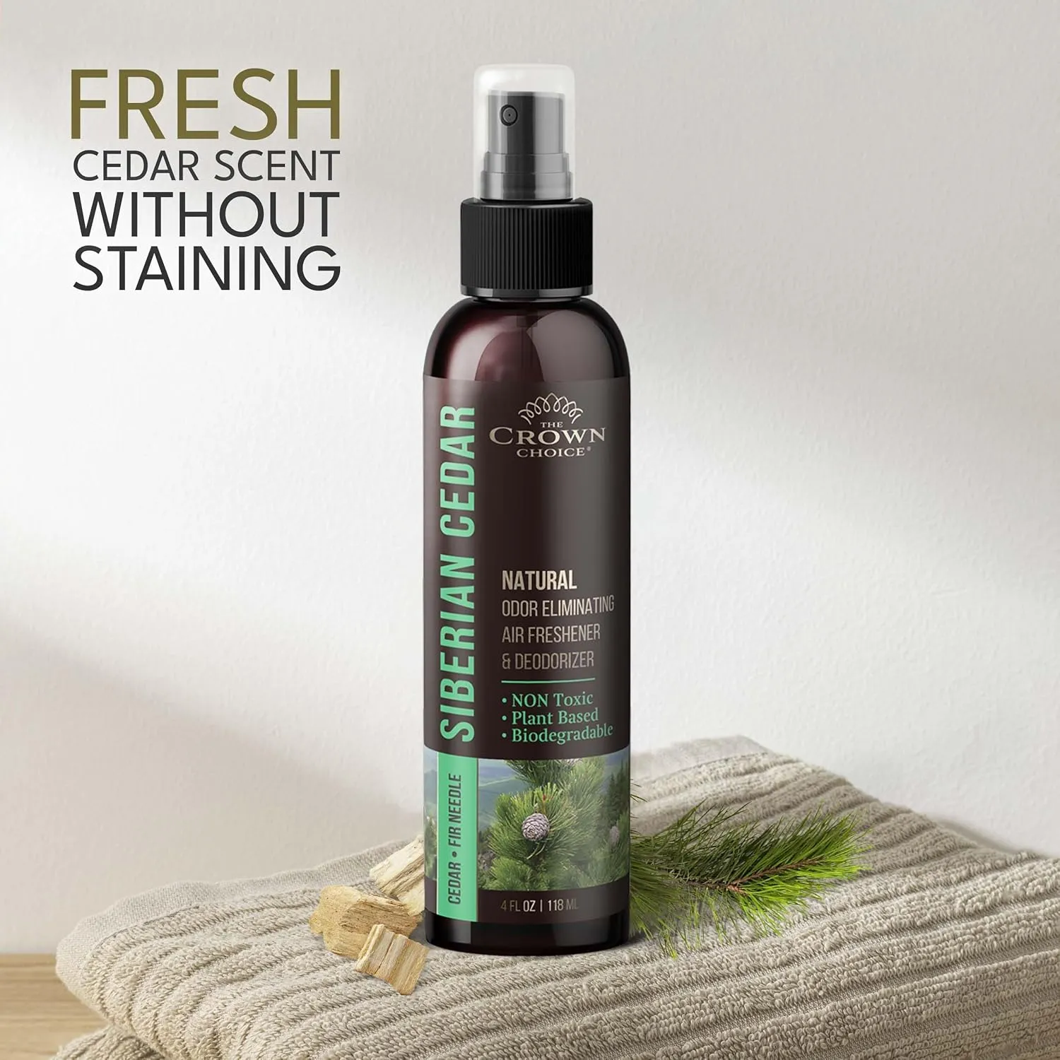 Freshen Up Dad's Day with gift of Natural CedarOil Spray Non Toxic Cedar Essential Air Freshener Spray for Closets, Cedarwood, Rooms,Toilet & LaundrySafe to Use around Children & Pets 2PK-4Oz each