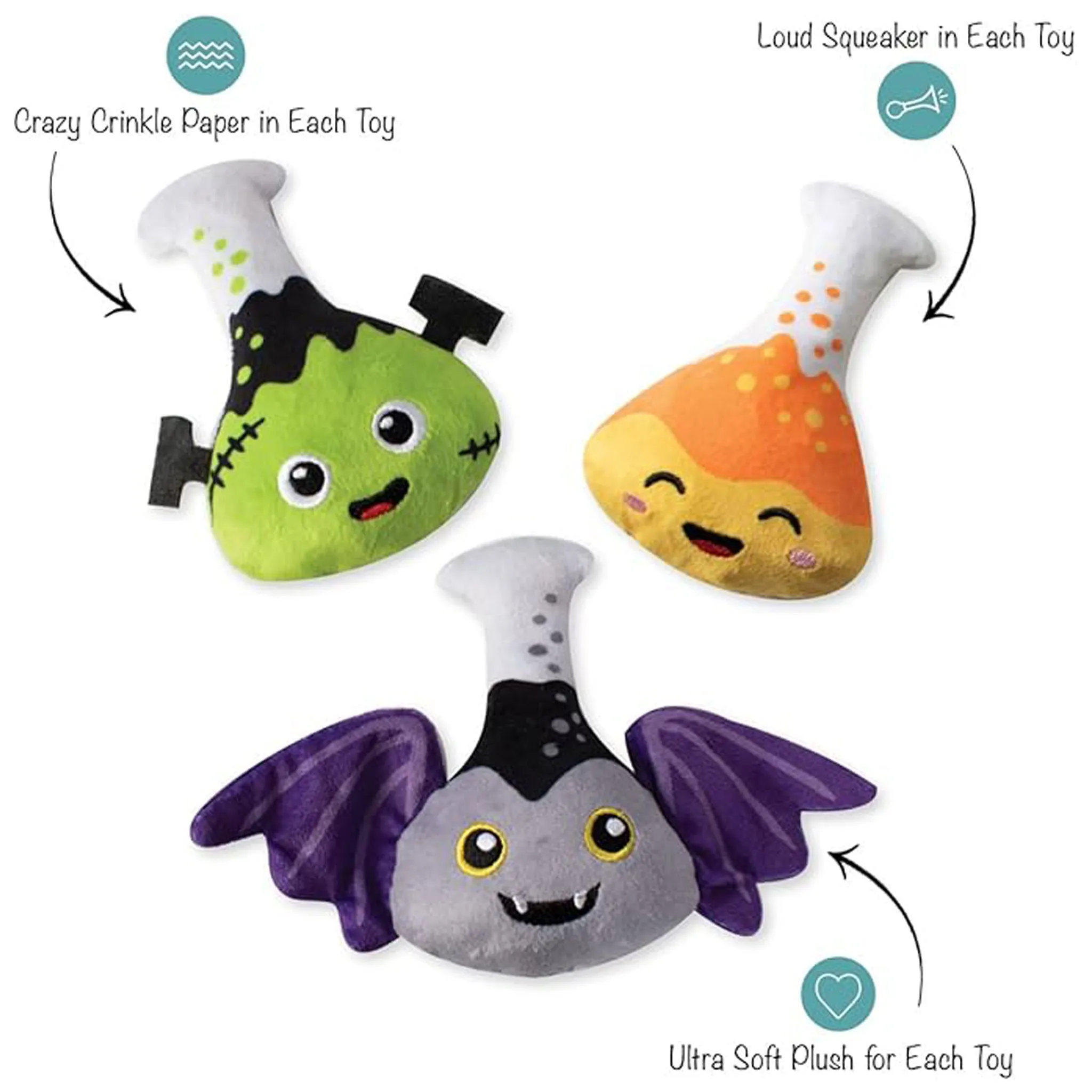 Fringe Mad Science Dog Toy - 3 Pack
