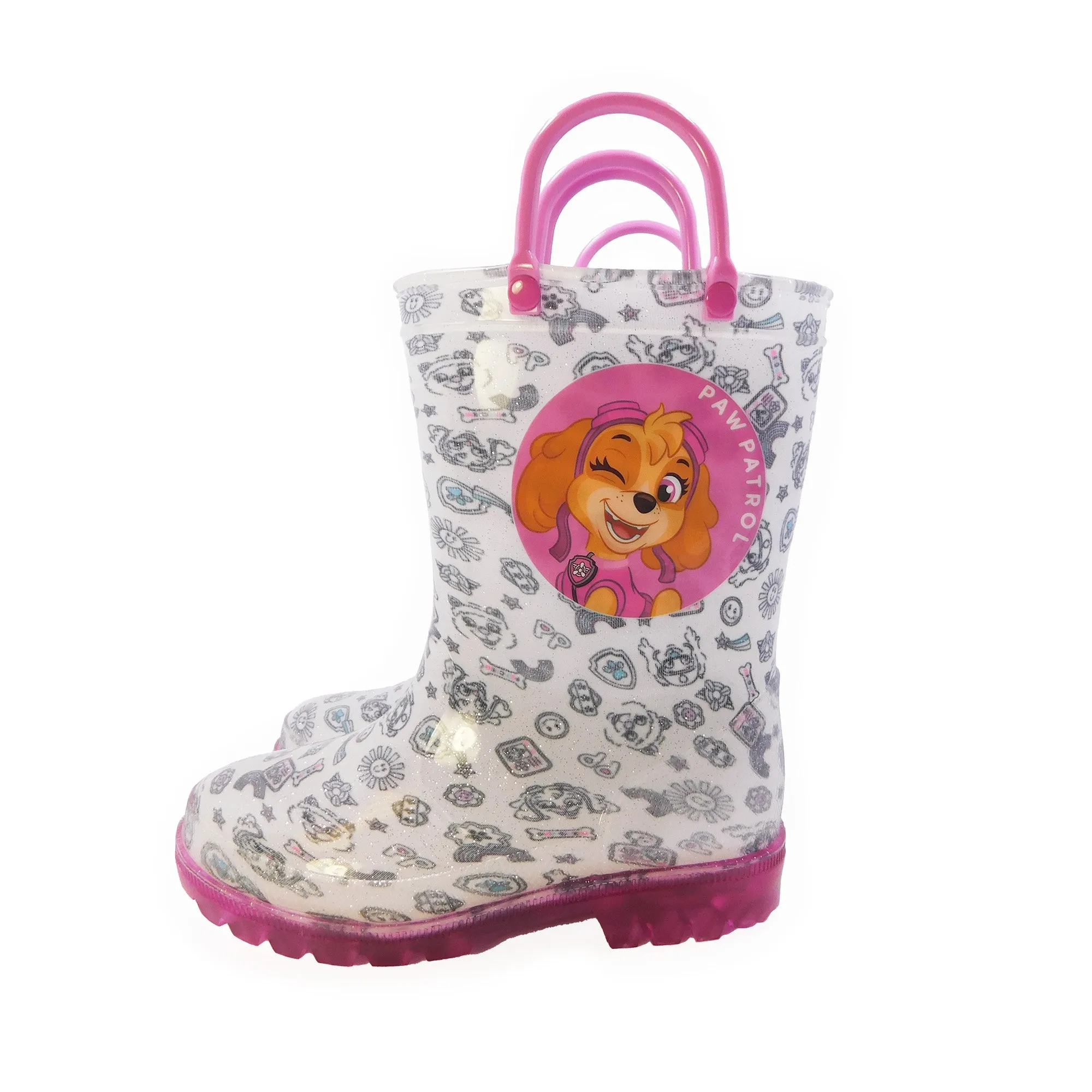 Girls' Licensed Paw Patrol Light-Up Rain Boots