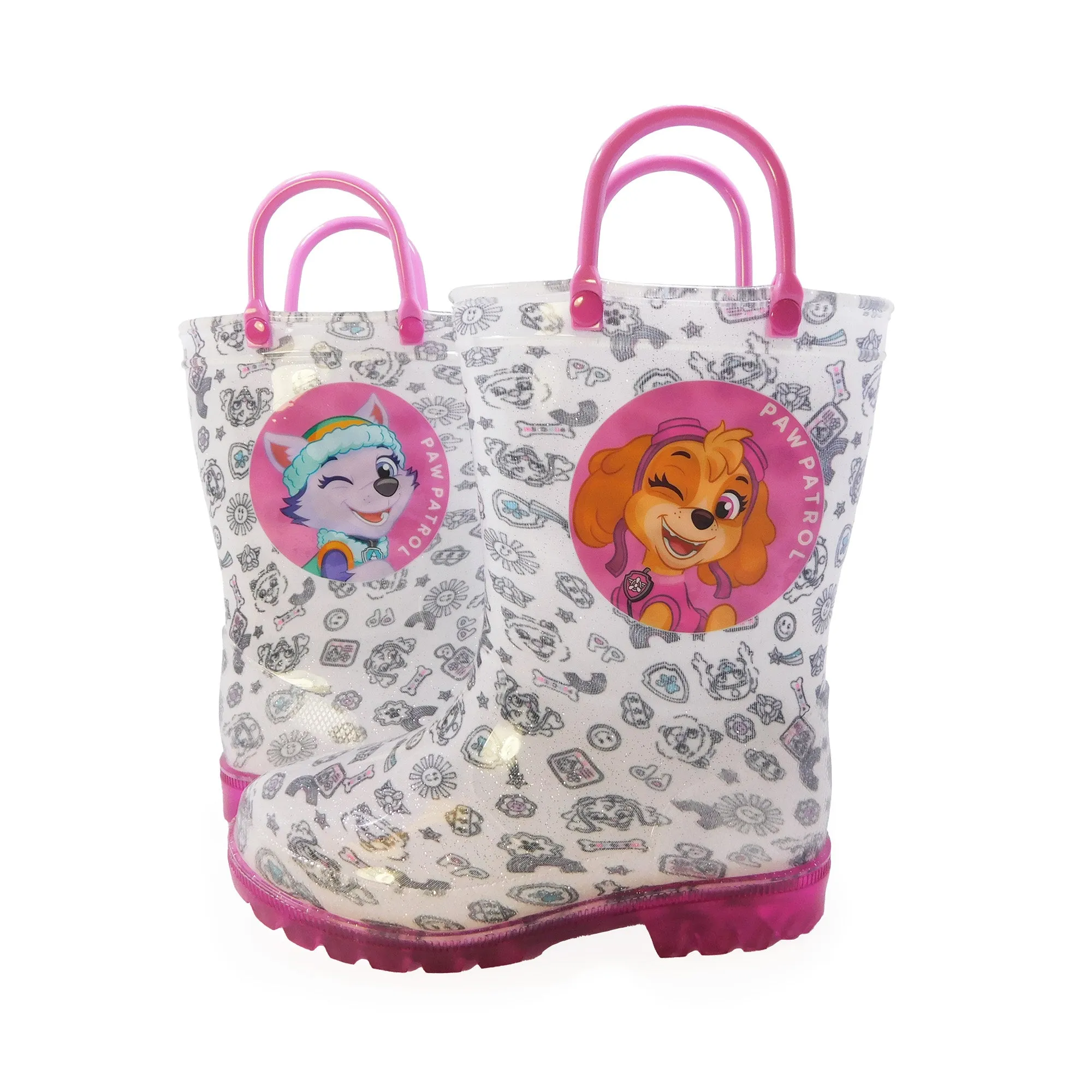 Girls' Licensed Paw Patrol Light-Up Rain Boots