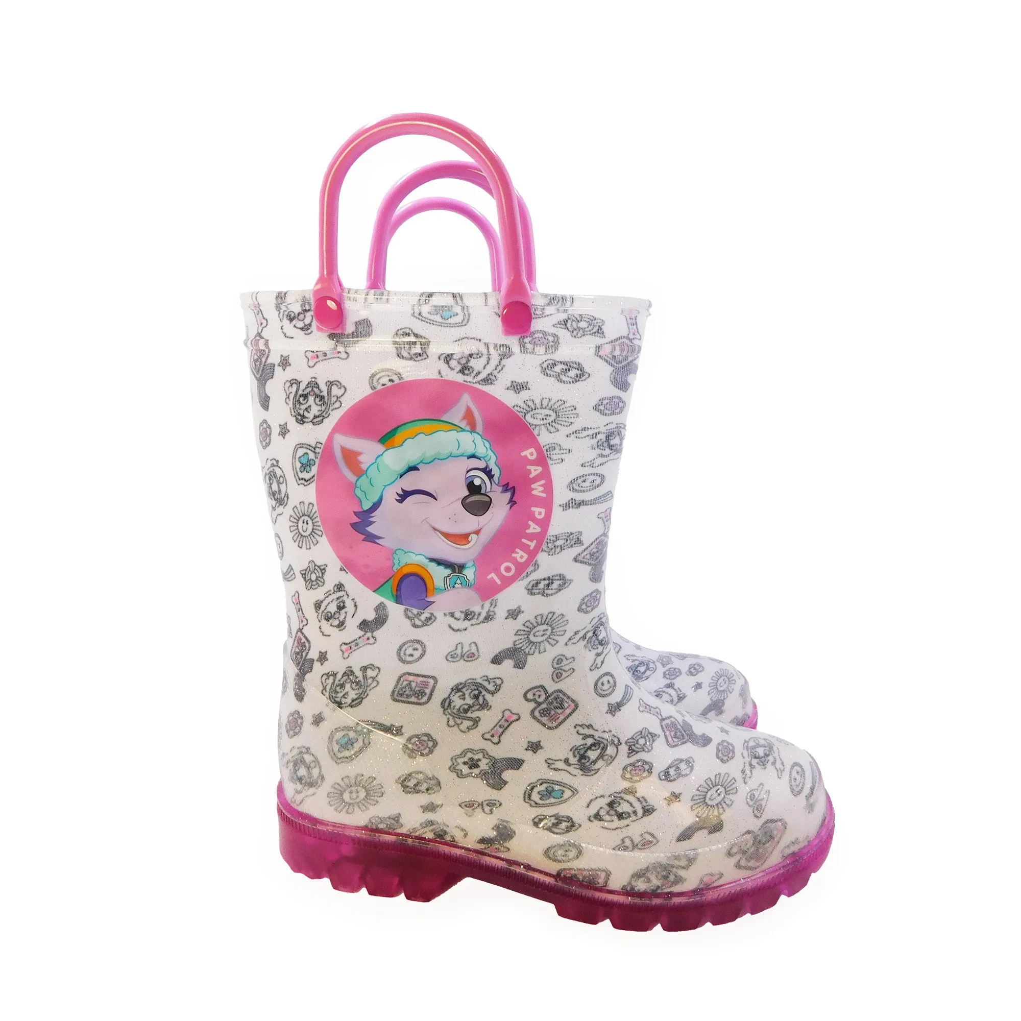 Girls' Licensed Paw Patrol Light-Up Rain Boots