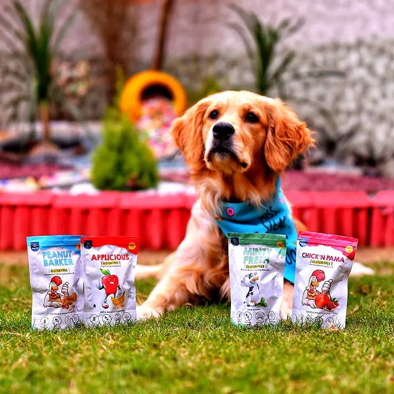 Goofy Tails Applicious Apple and Banana Gluten Free Veg Biscuits for Dogs and Puppies