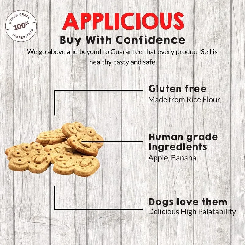 Goofy Tails Applicious Apple and Banana Gluten Free Veg Biscuits for Dogs and Puppies