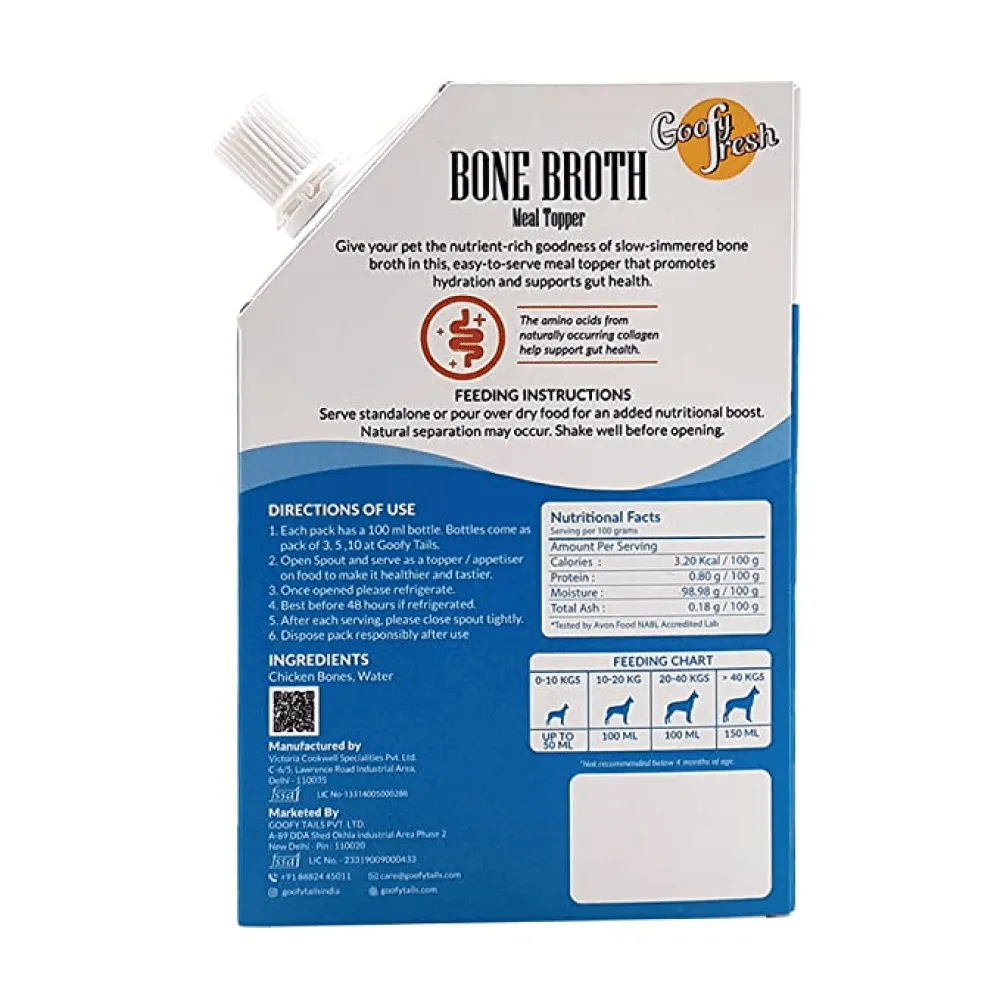Goofy Tails Chicken Bone Broth for Dogs