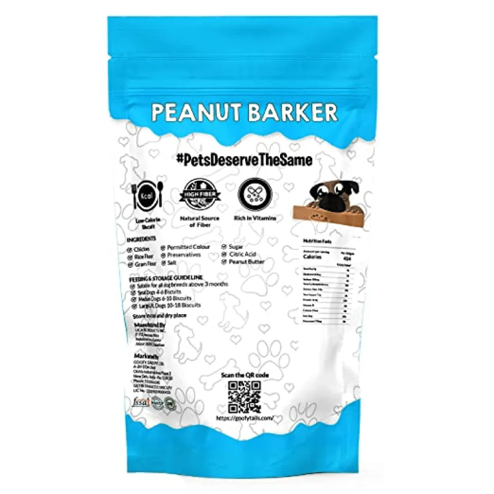 Goofy Tails Peanut Barker Chicken Biscuit Treats for Dogs & Puppies