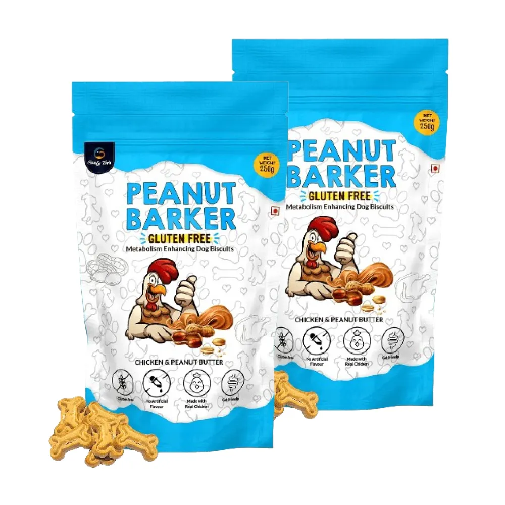 Goofy Tails Peanut Barker Chicken Biscuit Treats for Dogs & Puppies