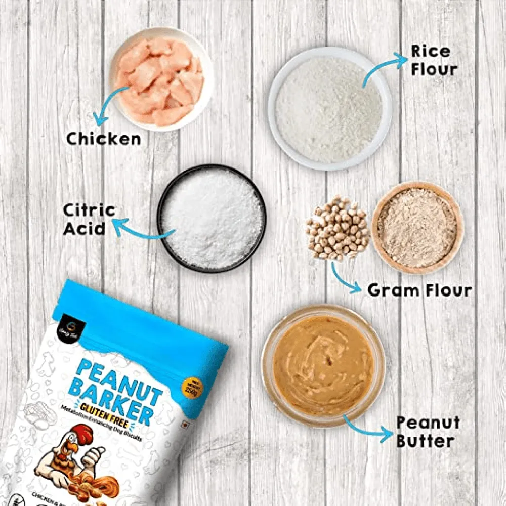 Goofy Tails Peanut Barker Chicken Biscuit Treats for Dogs & Puppies