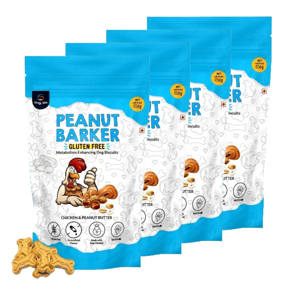 Goofy Tails Peanut Barker Chicken Biscuit Treats for Dogs & Puppies