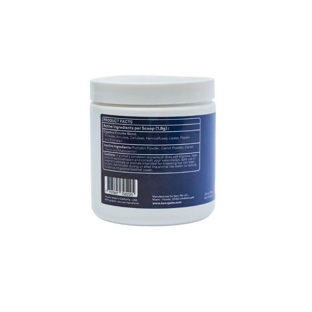Kanu Pet Digestive Enzymes  Probiotic Powder, Digestive Supplement for Dogs and Cats