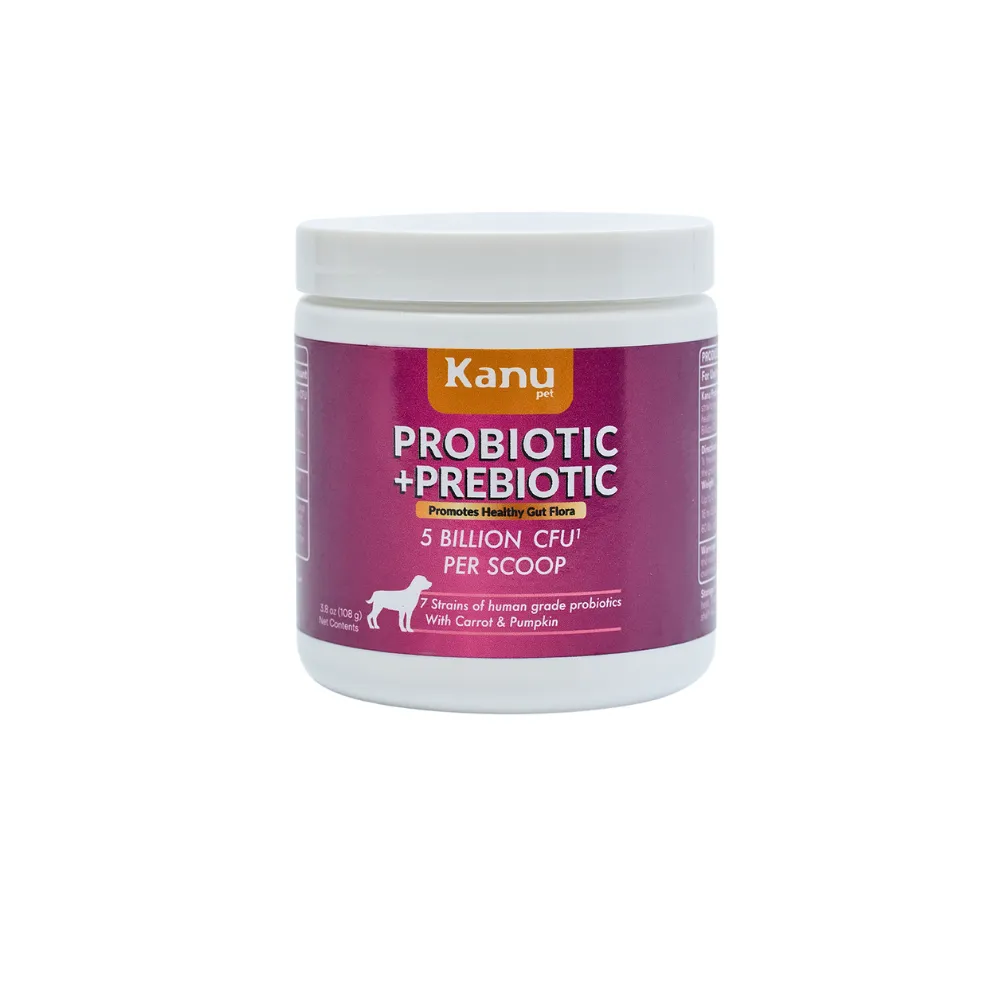 Kanu Pet Probiotic   Prebiotic Powder Digestive Supplement for Dogs and Cats