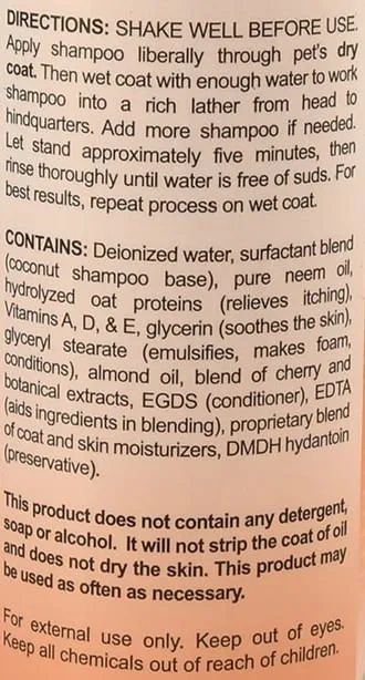 Kenic Neem Oatmeal Pet Shampoo