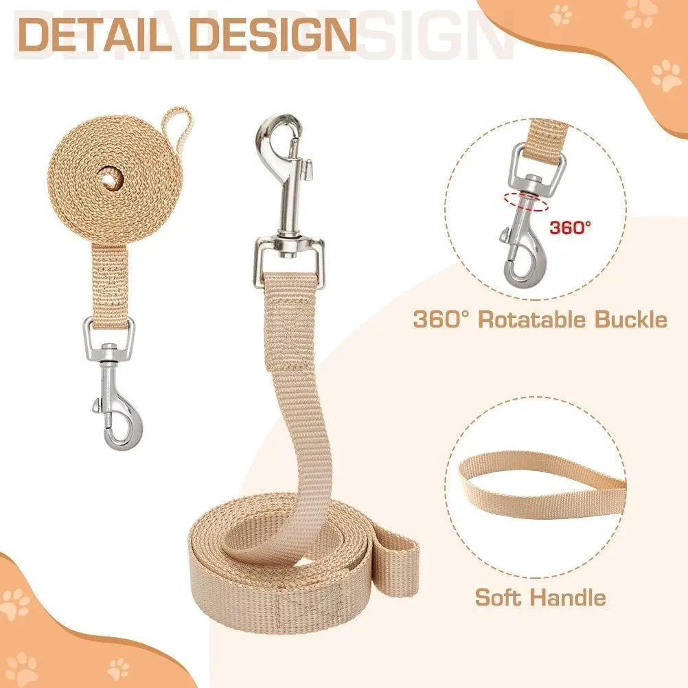 KOOLTAIL Dog Harness and Leash Set for Medium Large Dogs, Step in No Pull Soft Mesh Dog Harness Comfort Padded Pet Vest, Adjustable Reflective Easy Walking Puppy Cats Harnesses Training, Plaid Beige L