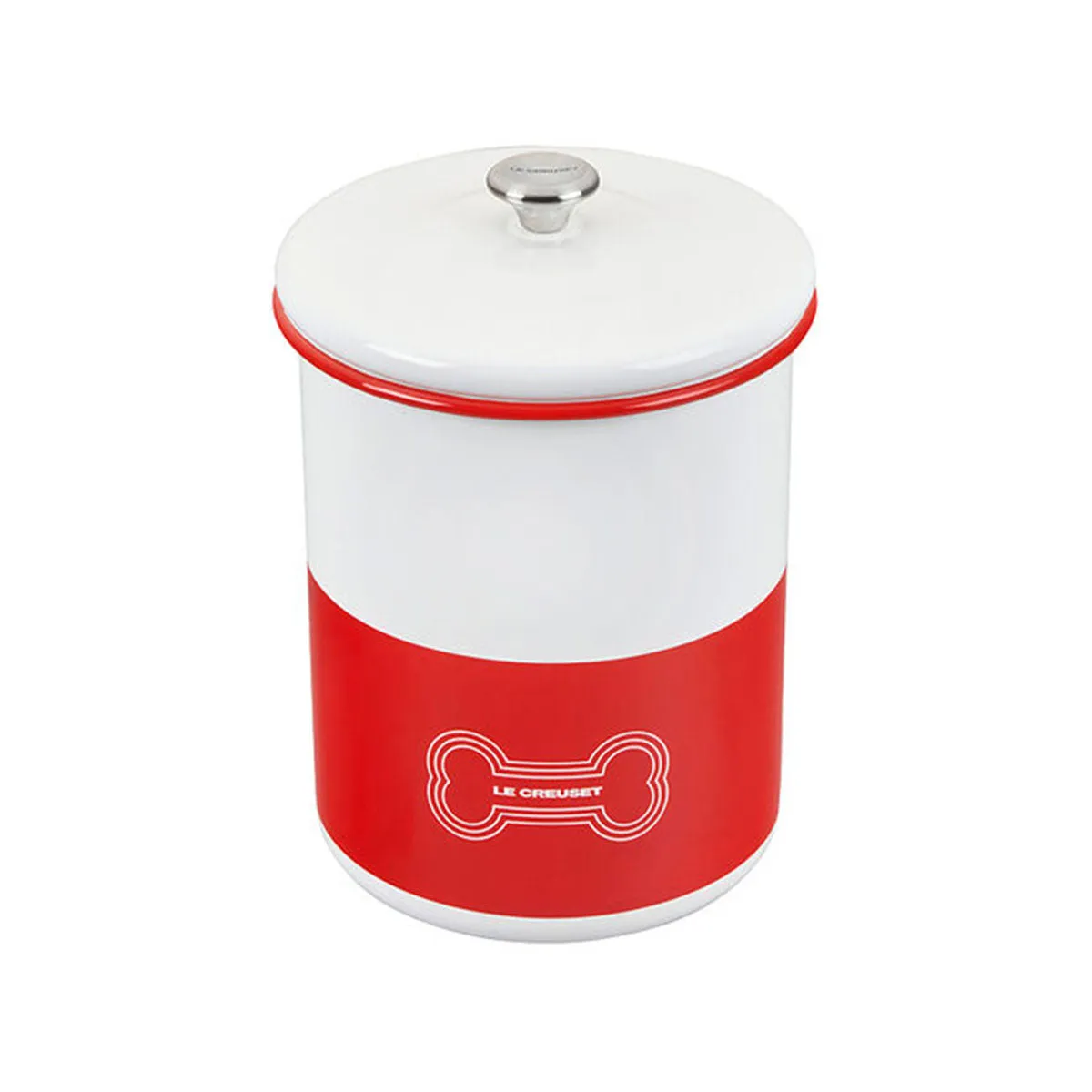 Le Creuset 4.25 qt. Treat Jar with Stainless Steel Knob - Red