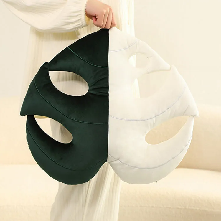 Nordic Leaf Cushion | Green Monstera Albo Leaf