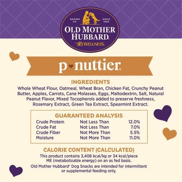 Old Mother Hubbard P-Nuttier Oven-Baked Dog Biscuits; Small