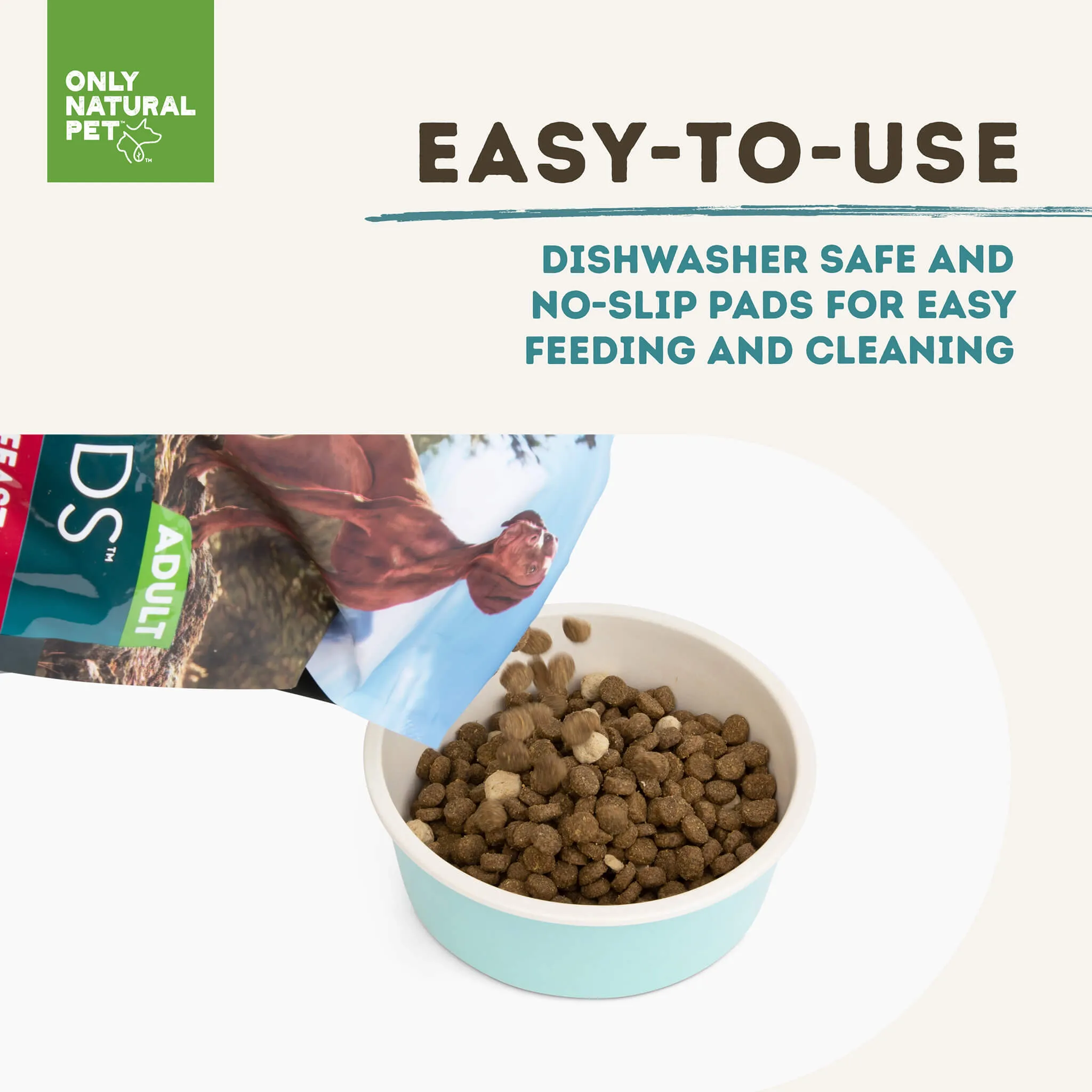 Only Natural Pet Meal Time Bowl Dog Food Bowl