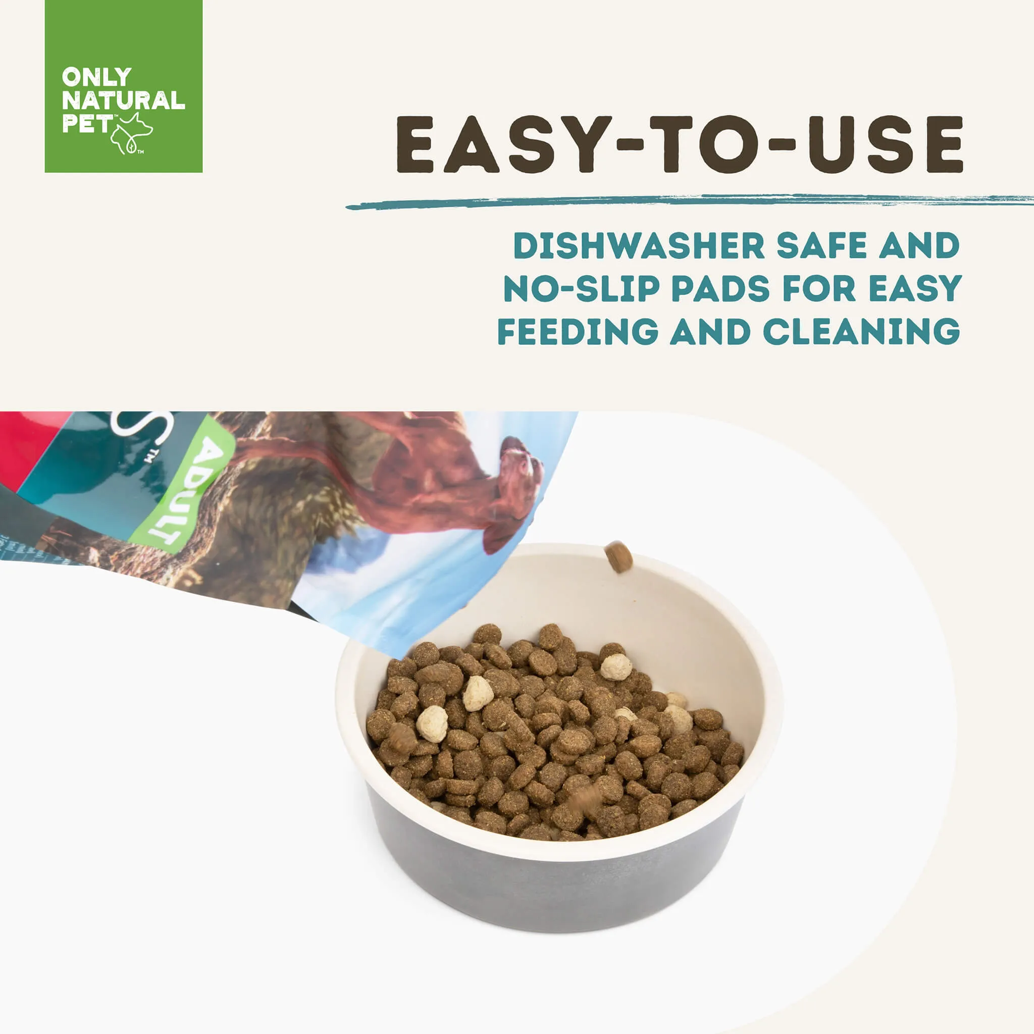 Only Natural Pet Meal Time Bowl Dog Food Bowl