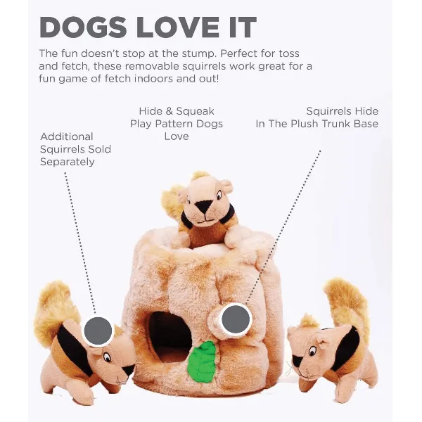 Outward Hound Hide A Squirrel Plush Dog Toy Puzzle