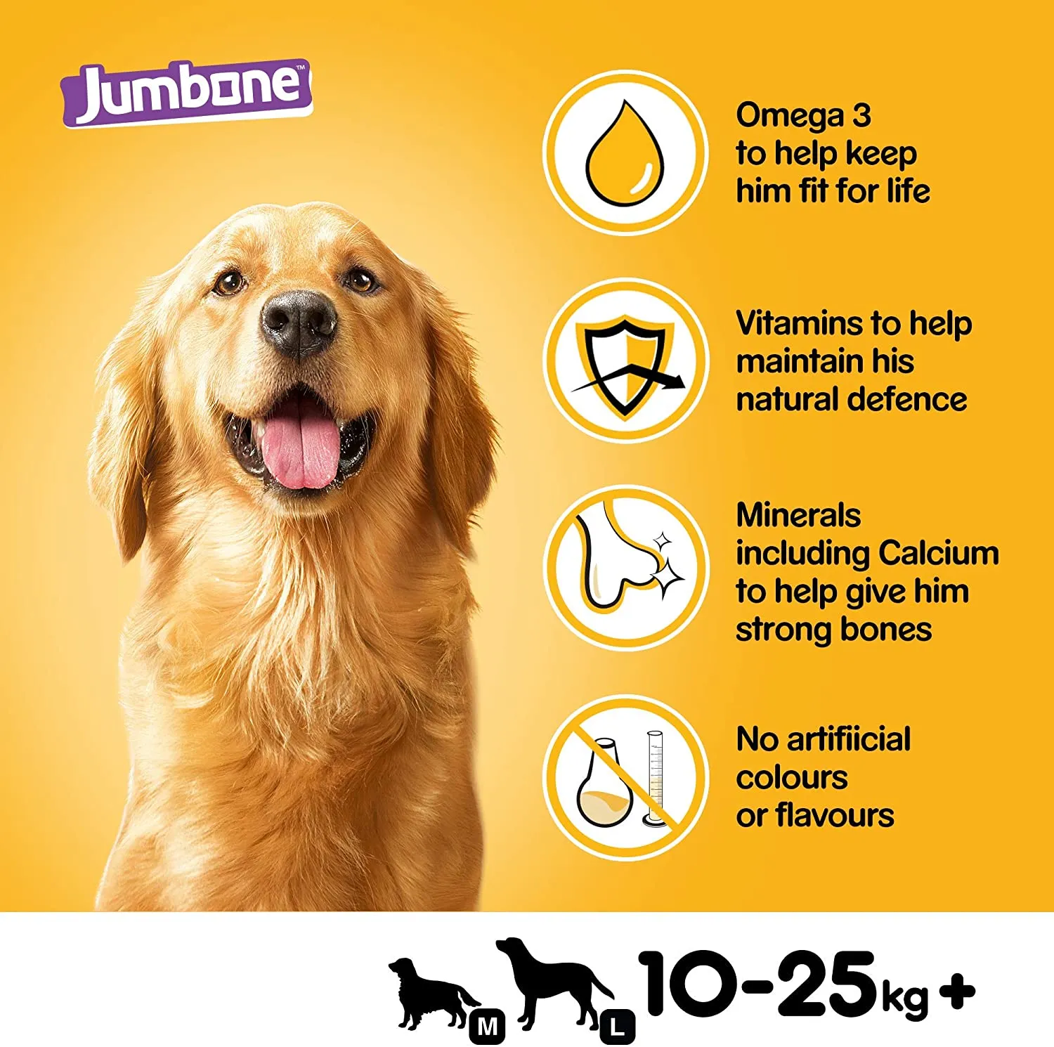 Pedigree Jumbone Medium Dog Low Fat Treats Beef & poultry Pack of  24 x 90gm
